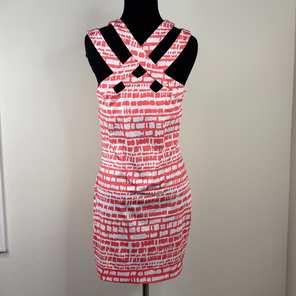 GRETCHEN SCOTT White Cypher Hotsie Totsie Criss Cross Straps Dress XS - Picture 6 of 9